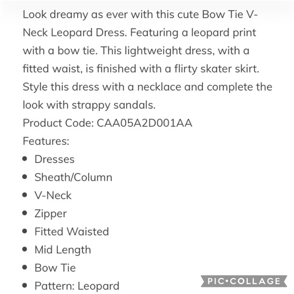 BNIB leopard print dress - Picture 3 of 3